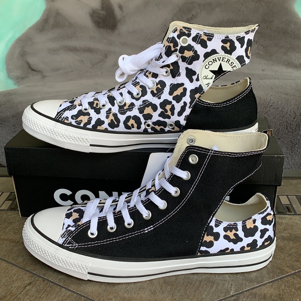 CONVERSE CTAS TWISTED UPPER HI BLACK/WHITE/DESERTM - Picture 1 of 15